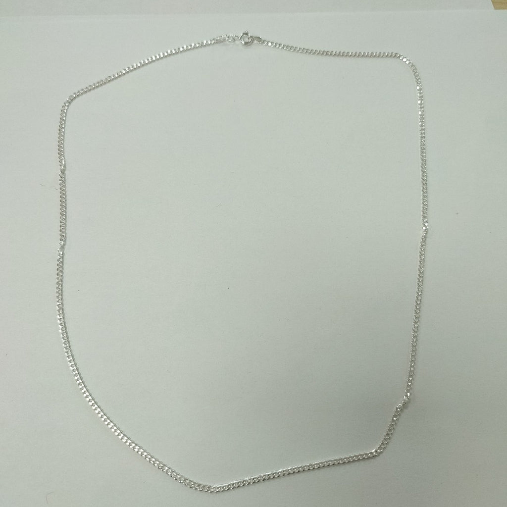 CADENA TEJIDO BARBADO PLATA .925 55 CM 5.5 GR (NUEVO)