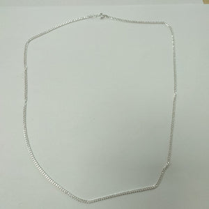 CADENA TEJIDO BARBADO PLATA .925 55 CM 5.5 GR (NUEVO)
