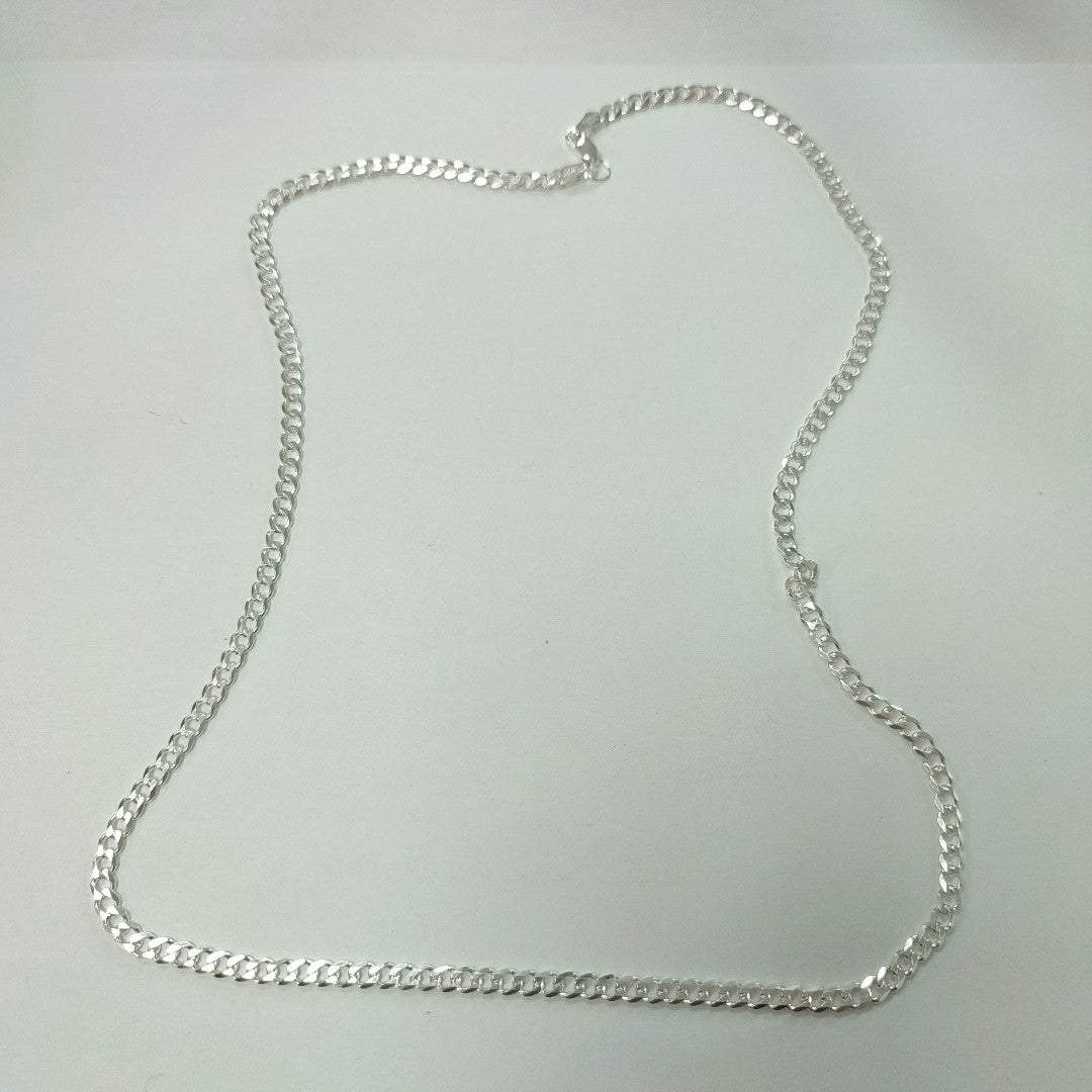 CADENA TEJIDO BARBADO PLATA .925 60 CM 13.8 GR (NUEVO)