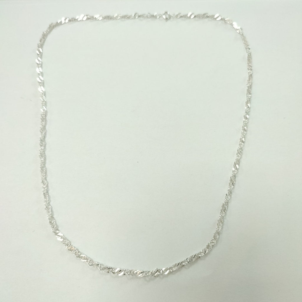 CADENA TEJIDO MEDIO TORZAL PLATA .925 55 CM 6.1 GR (NUEVO)