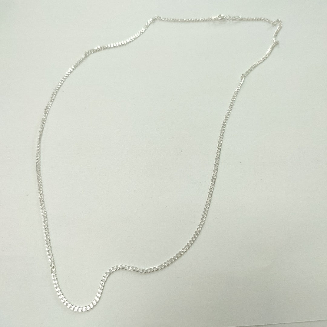 CADENA TEJIDO BARBADO PLATA .925 55 CM 5.4 GR (NUEVO)