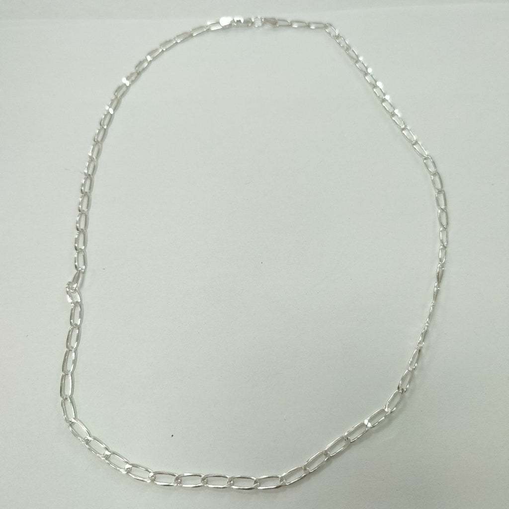 CADENA TEJIDO ESLABONES PLATA .925 55 CM 10.5 GR (NUEVO)