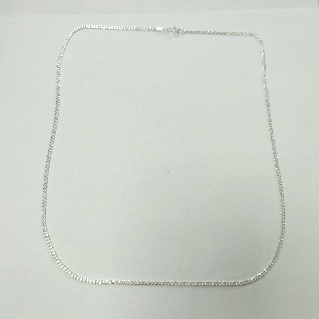 CADENA TEJIDO BARBADO PLATA .925 60 CM 5.7 GR (NUEVO)