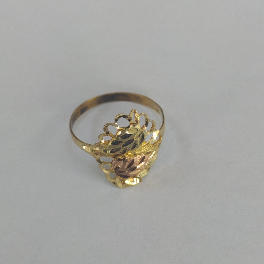 ANILLO ORO COMBINADO 14 K 1.5 GRMS (SEMINUEVO)