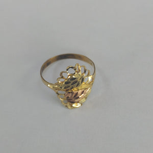 ANILLO ORO COMBINADO 14 K 1.5 GRMS (SEMINUEVO)