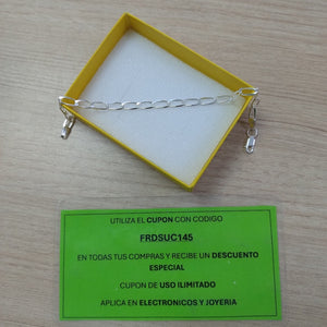 PULSERA TEJIDO ESLABONES PLATA .925 18 CM 3.7 GR (NUEVO)