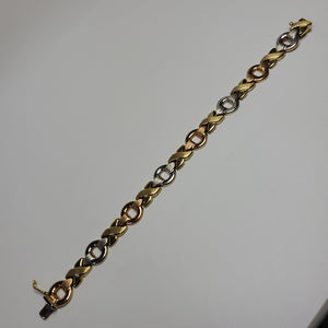 PULSERA ORO COMBINADO 14 K 11,70 GRMS (SEMINUEVO)