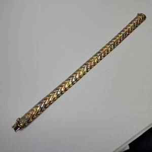 PULSERA ORO COMBINADO 14 K 19,70 GRMS (SEMINUEVO)
