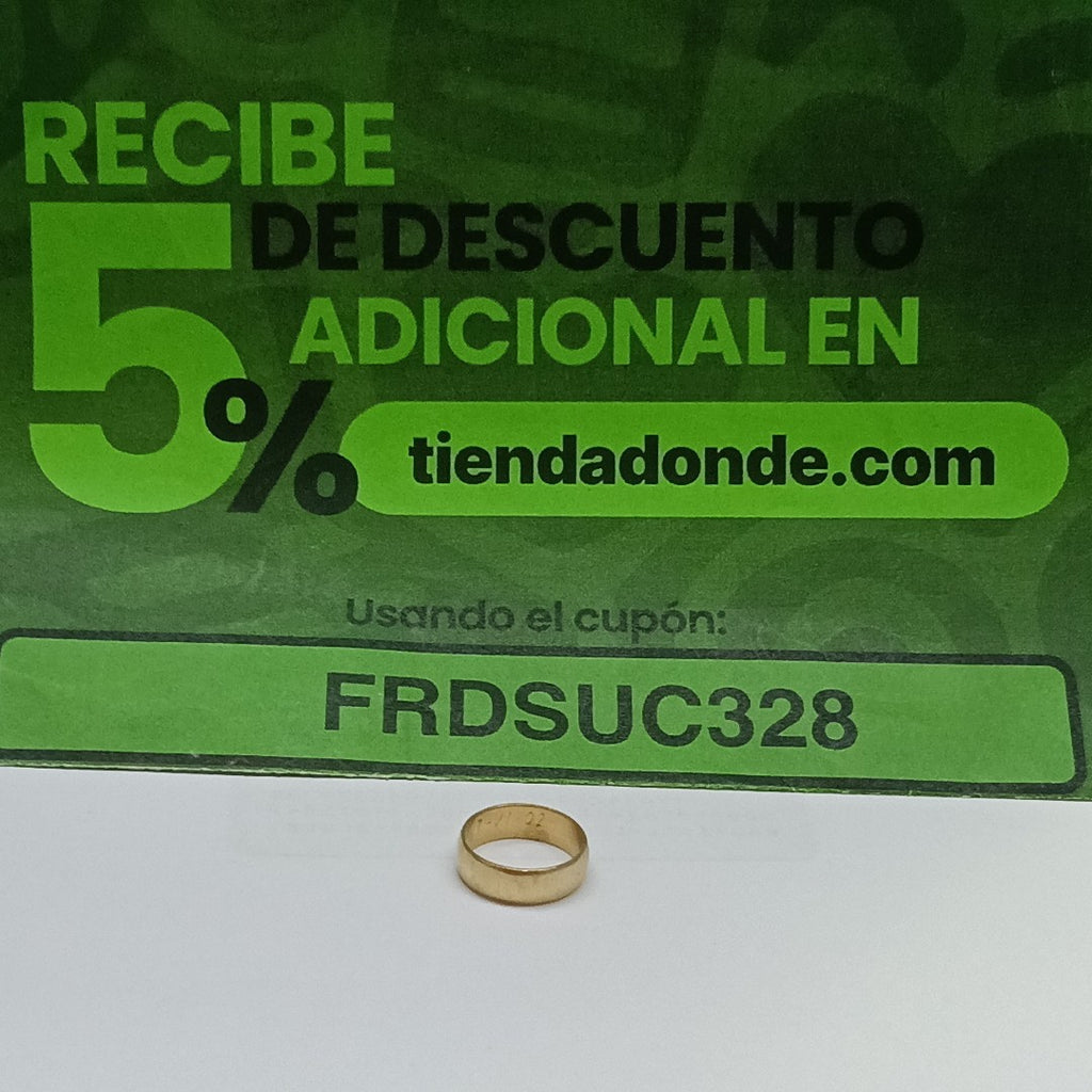 ARGOLLA ORO 14 K 3.9 GRMS (SEMINUEVO)