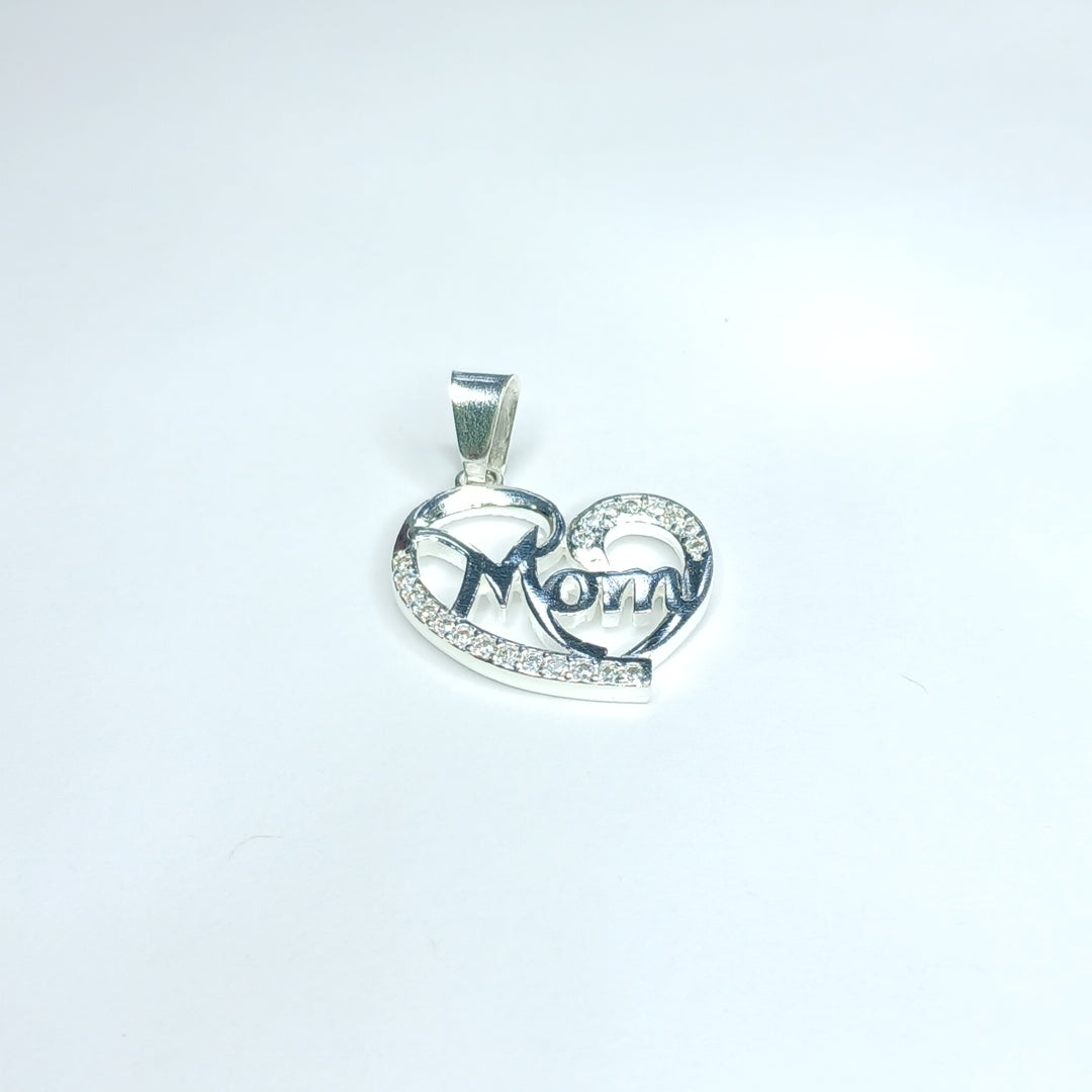 DIJE CORAZON C/CIRCONIAS PLATA .925 3.1 GR (NUEVO)