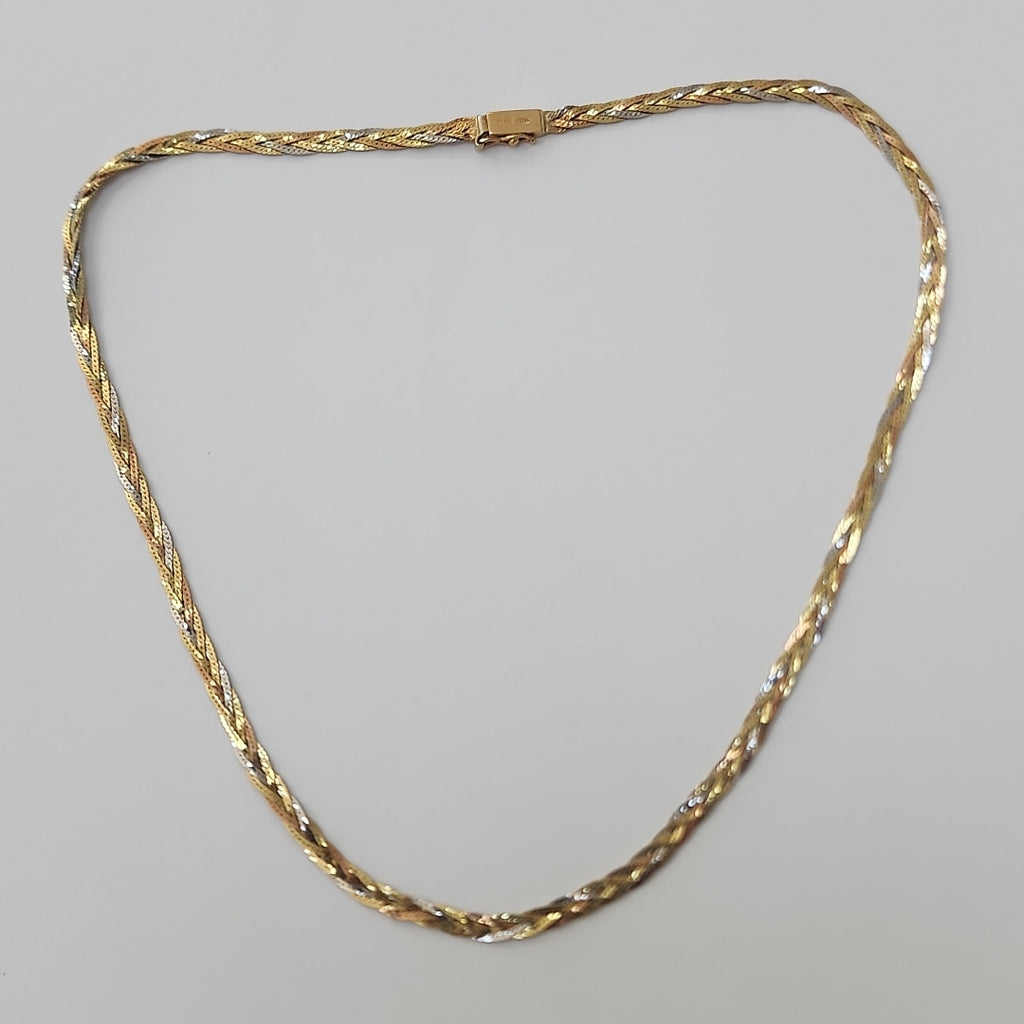 GARGANTILLA ORO COMBINADO 14 K 7,10 GRMS (SEMINUEVO)