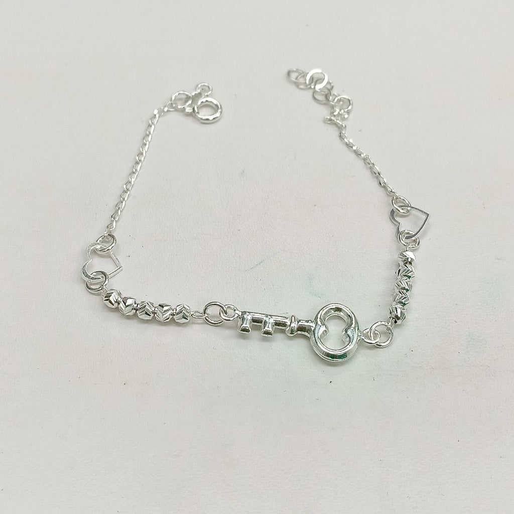 PULSERA TEJIDO LLAVE PLATA .925 18 CM 2.3 GR (NUEVO)