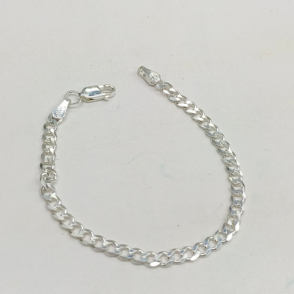 PULSERA TEJIDO BARBADA PLATA .925 16 CM 4.2 GR (NUEVO)