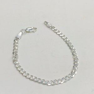 PULSERA TEJIDO BARBADA PLATA .925 16 CM 4.2 GR (NUEVO)