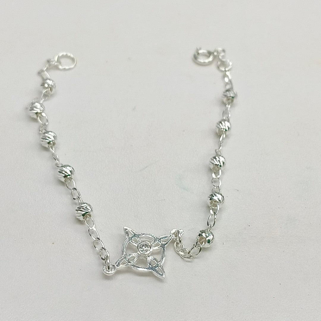 PULSERA TEJIDO ESPECIAL PLATA .925 18 CM 2.9 GR (NUEVO)