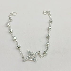 PULSERA TEJIDO ESPECIAL PLATA .925 18 CM 2.9 GR (NUEVO)
