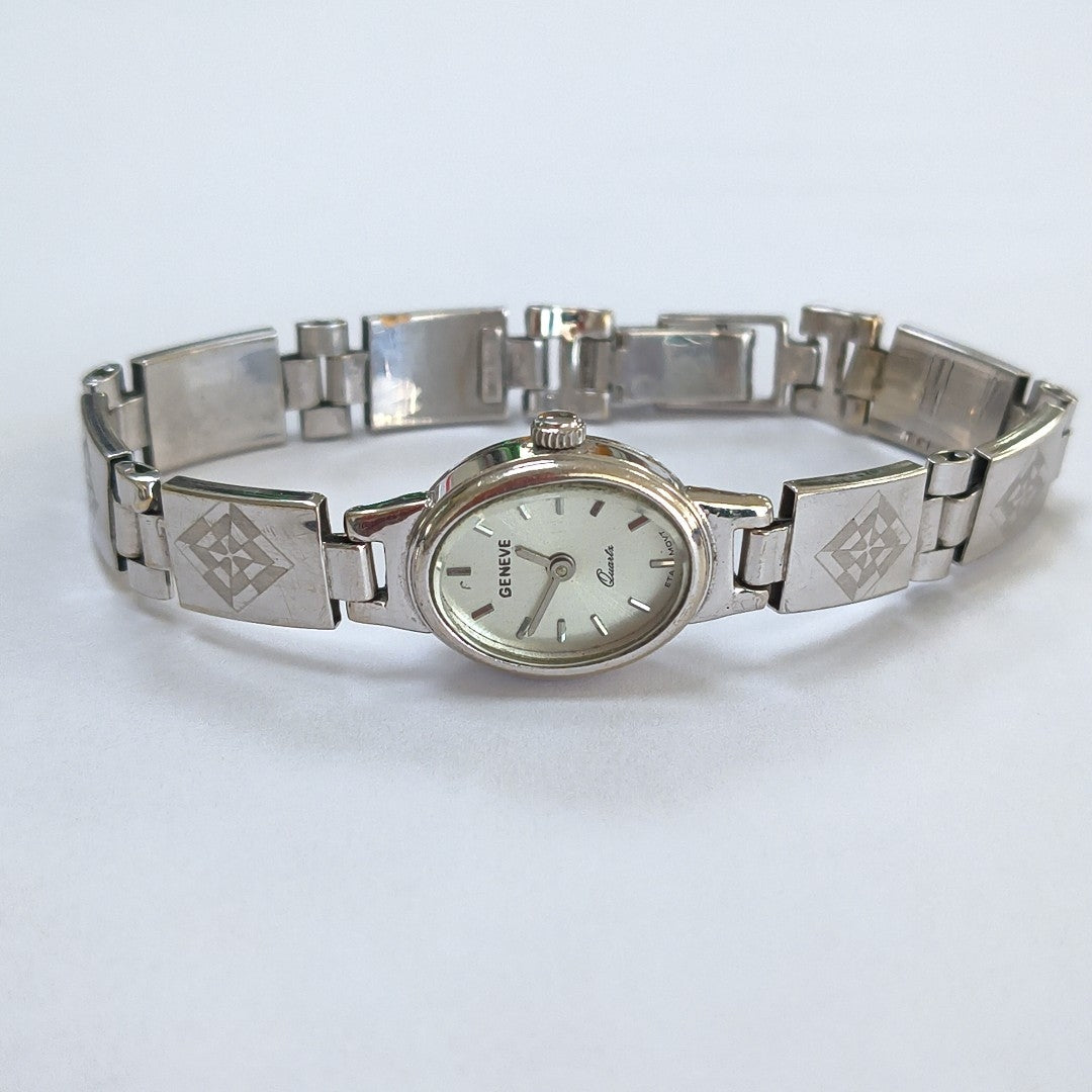 RELOJ CAJA Y PULSO ORO ORO, ORO BLANCO 14 K 25.9 GRMS (SEMINUEVO)