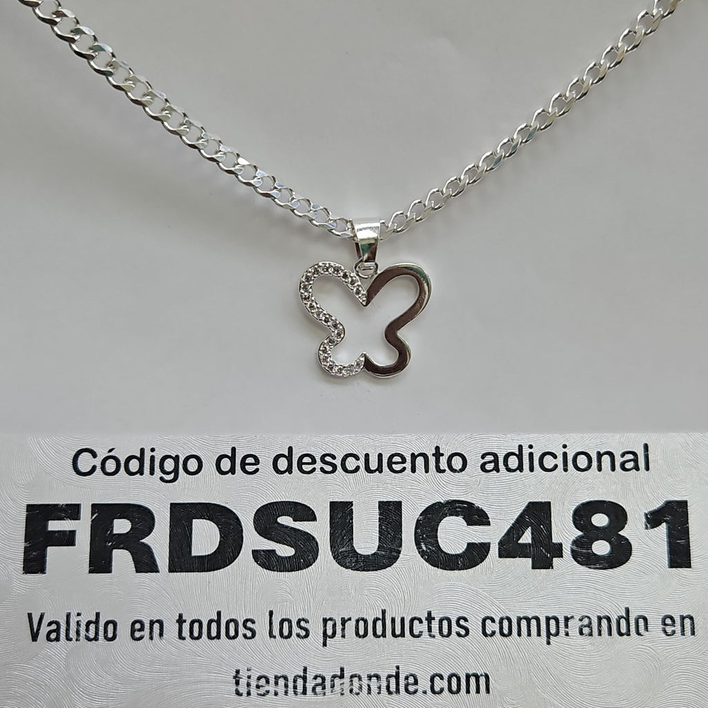 DIJE MARIPOSA C/CIRCONIAS PLATA .925 2.4 GR (NUEVO)