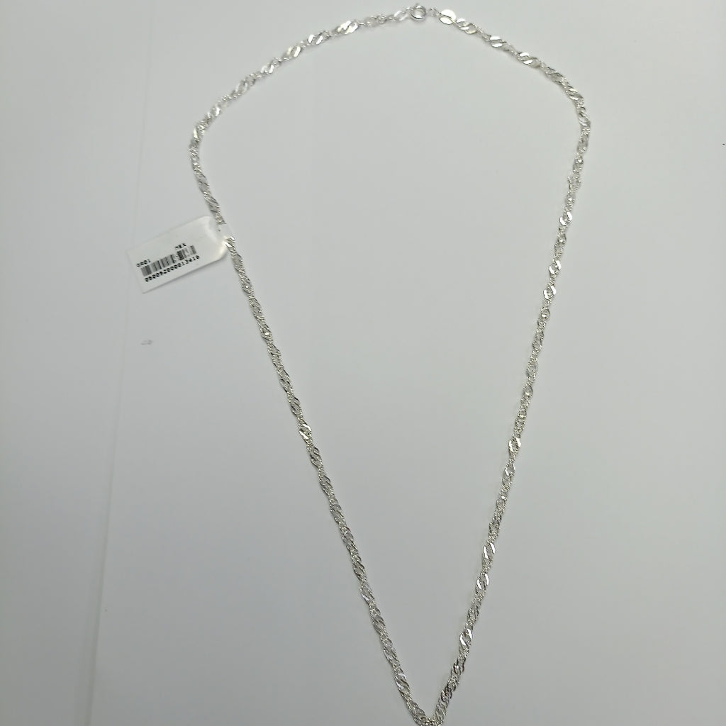 CADENA TEJIDO MEDIO TORZAL PLATA .925 55 CM 5.4 GR (NUEVO)