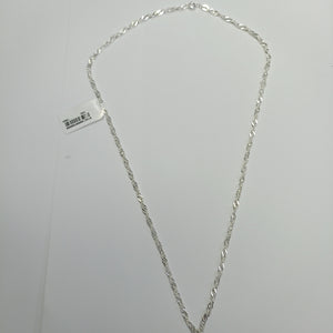 CADENA TEJIDO MEDIO TORZAL PLATA .925 55 CM 5.4 GR (NUEVO)