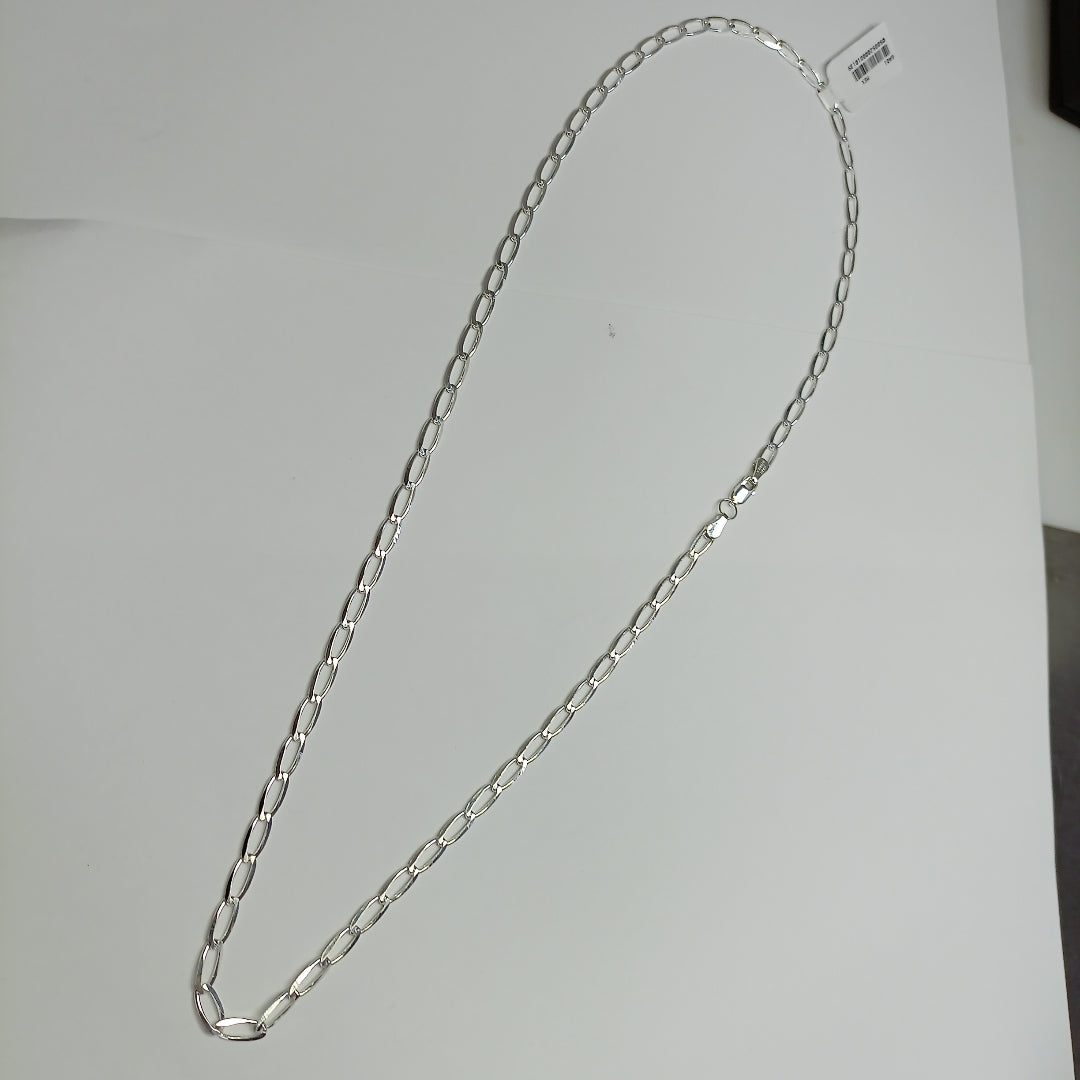 CADENA TEJIDO ESLABONES PLATA .925 60 CM 10.7 GR (NUEVO)