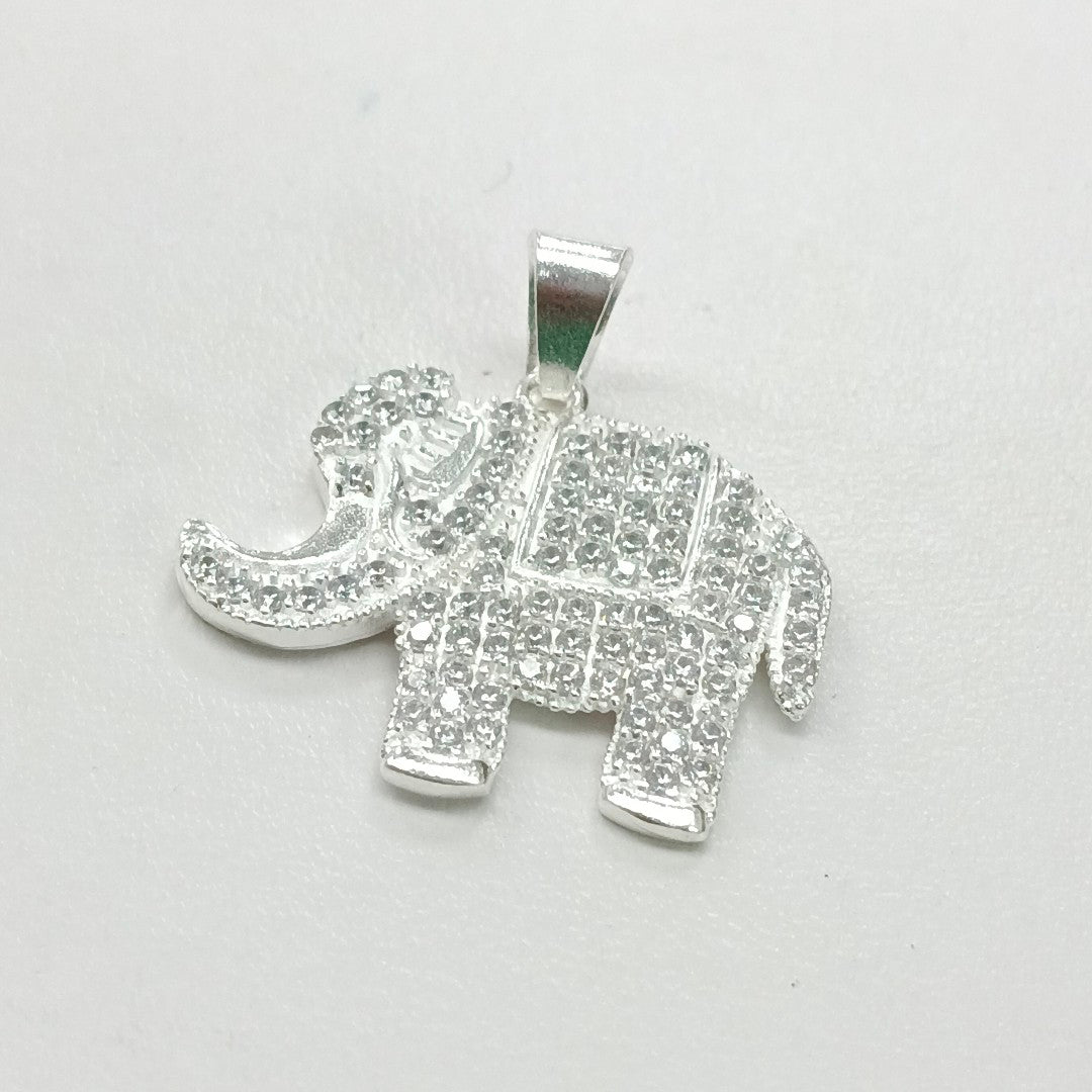 DIJE ELEFANTE C/CIRCONIAS PLATA .925 5.2 GR (NUEVO)