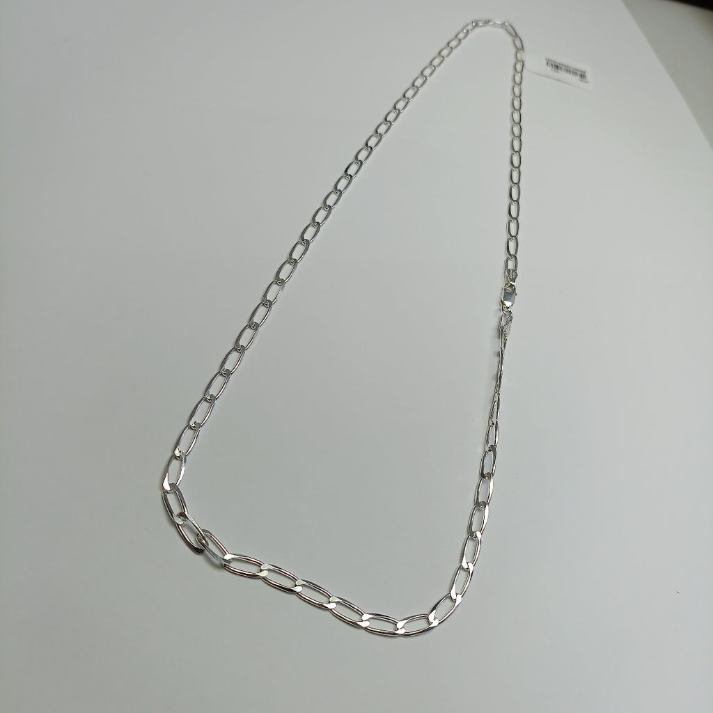 CADENA TEJIDO ESLABONES PLATA .925 55 CM 10.5 GR (NUEVO)