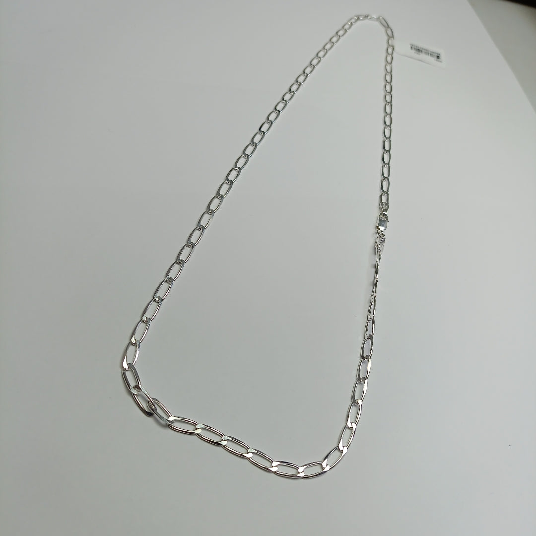 CADENA TEJIDO ESLABONES PLATA .925 55 CM 10.5 GR (NUEVO)