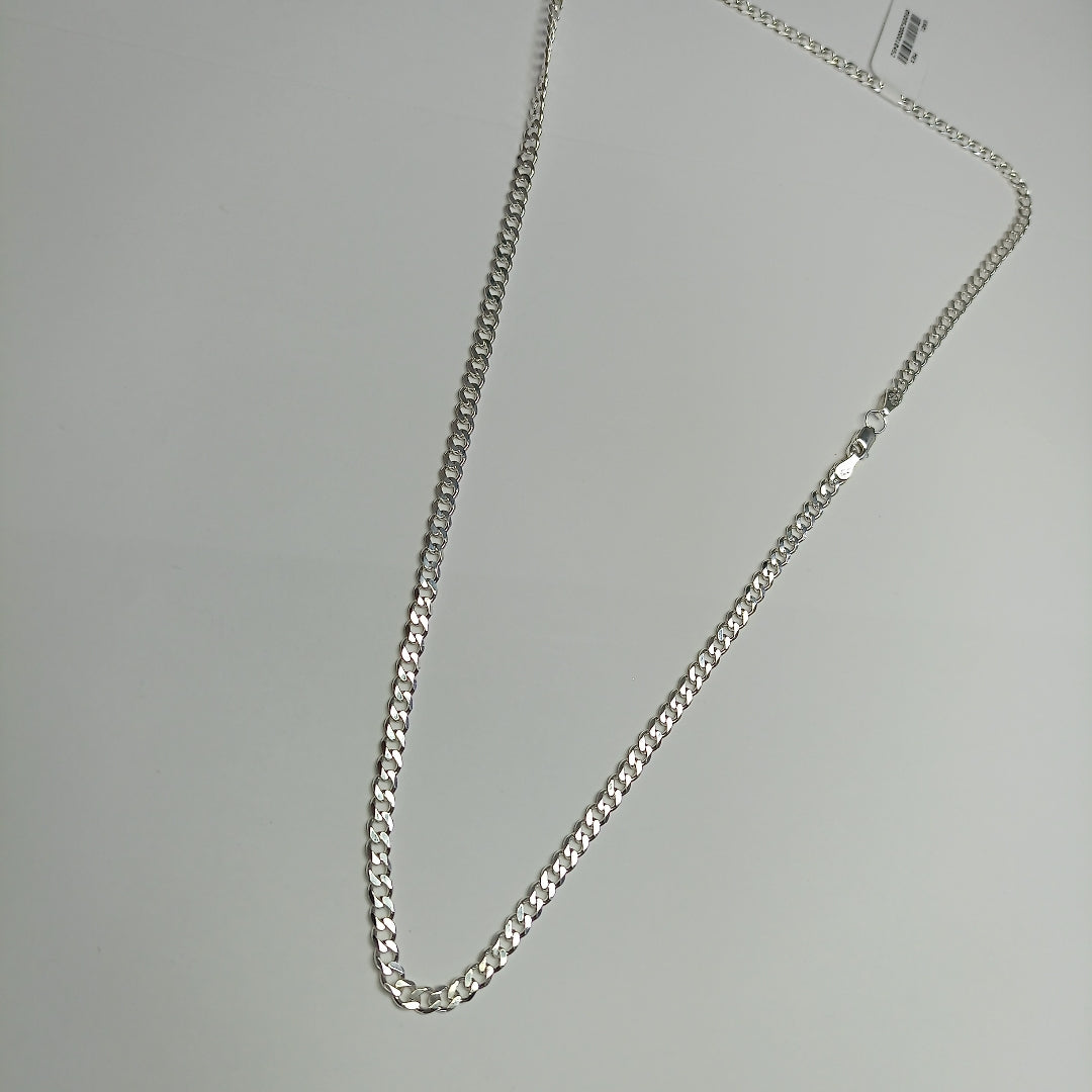 CADENA TEJIDO BARBADO PLATA .925 60 CM 13.6 GR (NUEVO)