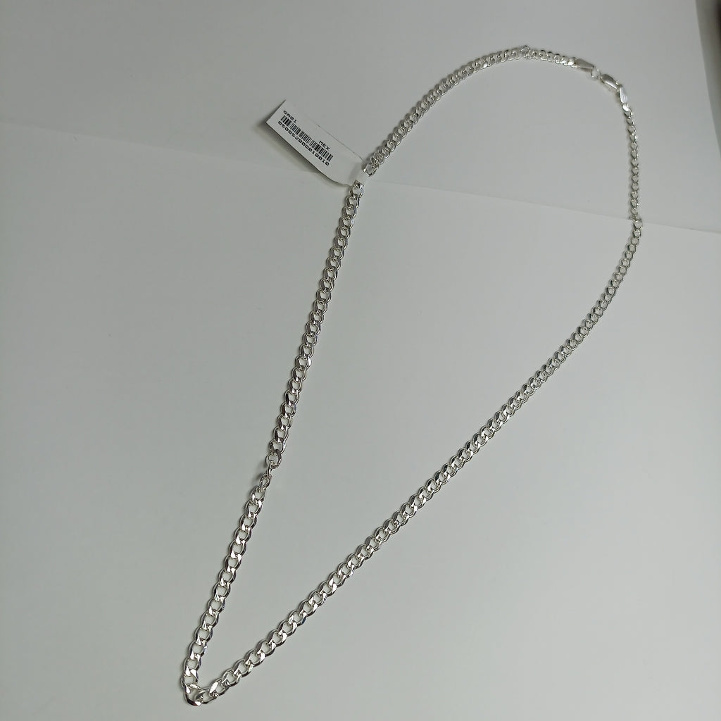CADENA TEJIDO BARBADO PLATA .925 55 CM 11.9 GR (NUEVO)