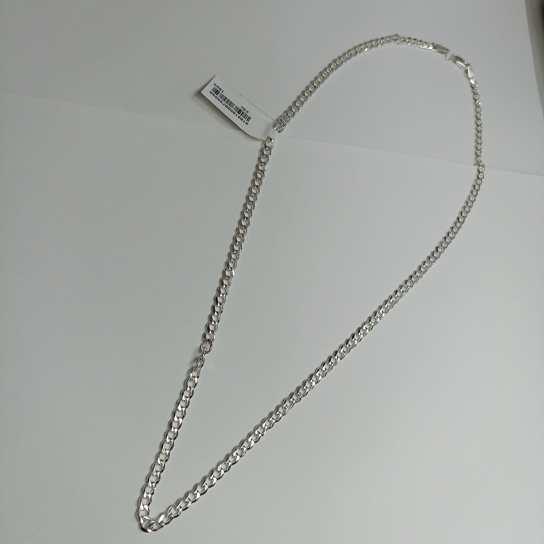 CADENA TEJIDO BARBADO PLATA .925 55 CM 11.9 GR (NUEVO)
