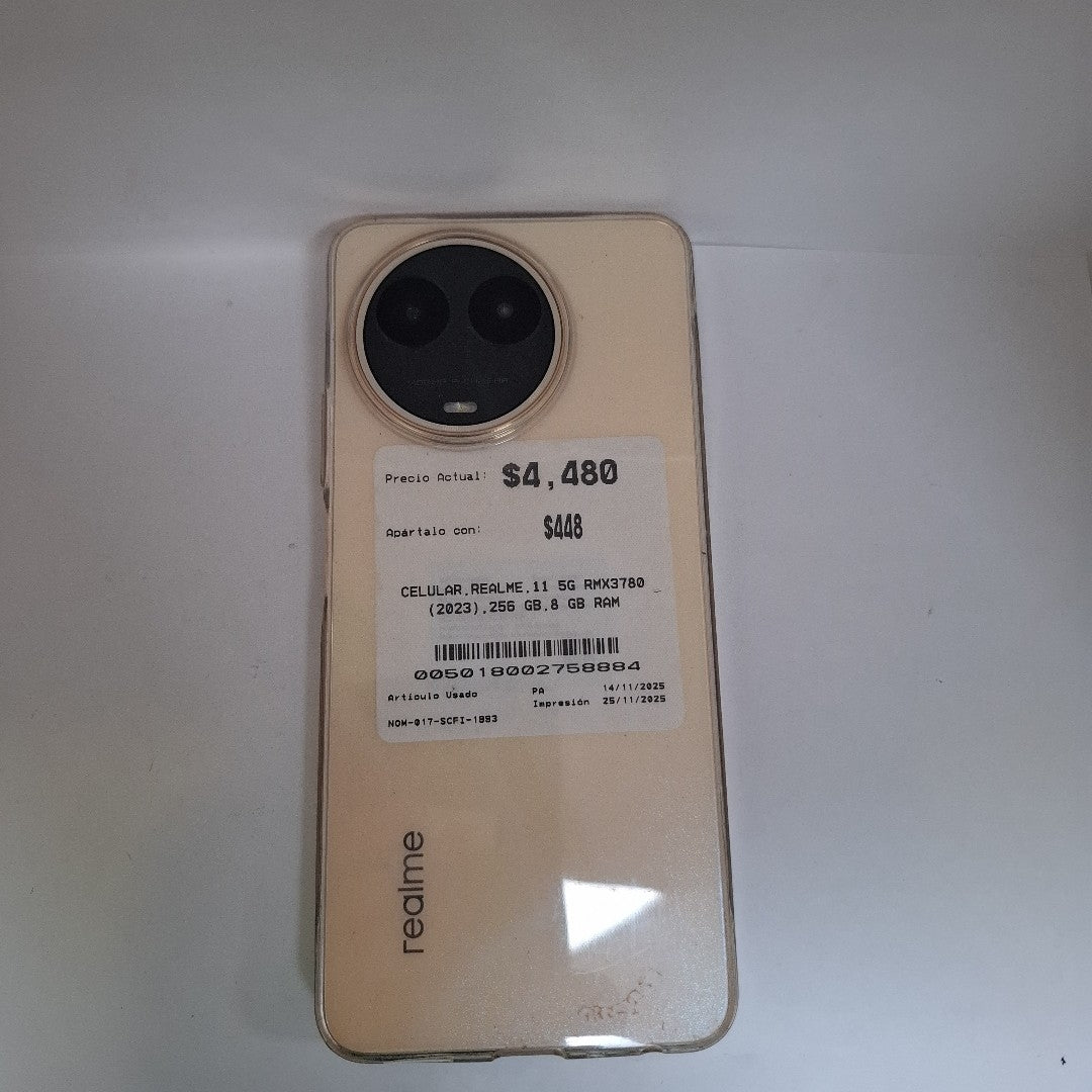 CELULAR REALME 11 5G RMX3780 (2023) 256 GB 8 GB RAM (SEMINUEVO)