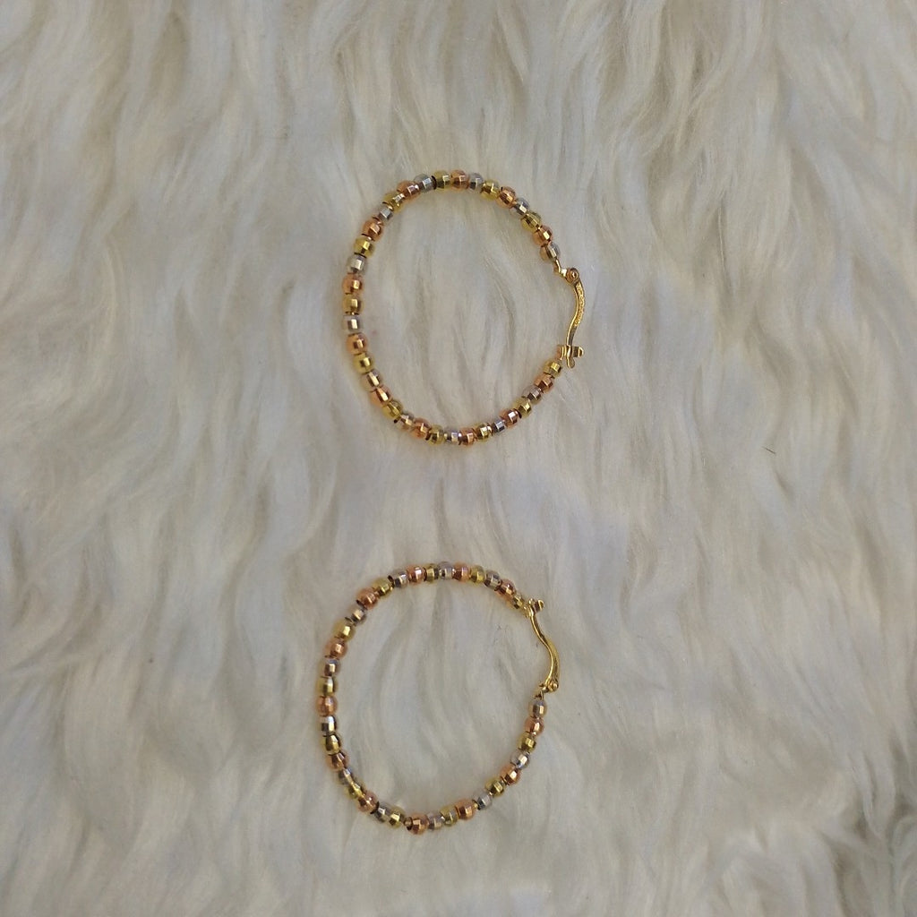 ARRACADAS PAR ORO, ORO COMBINADO 10 K 5.4 GRMS (SEMINUEVO)