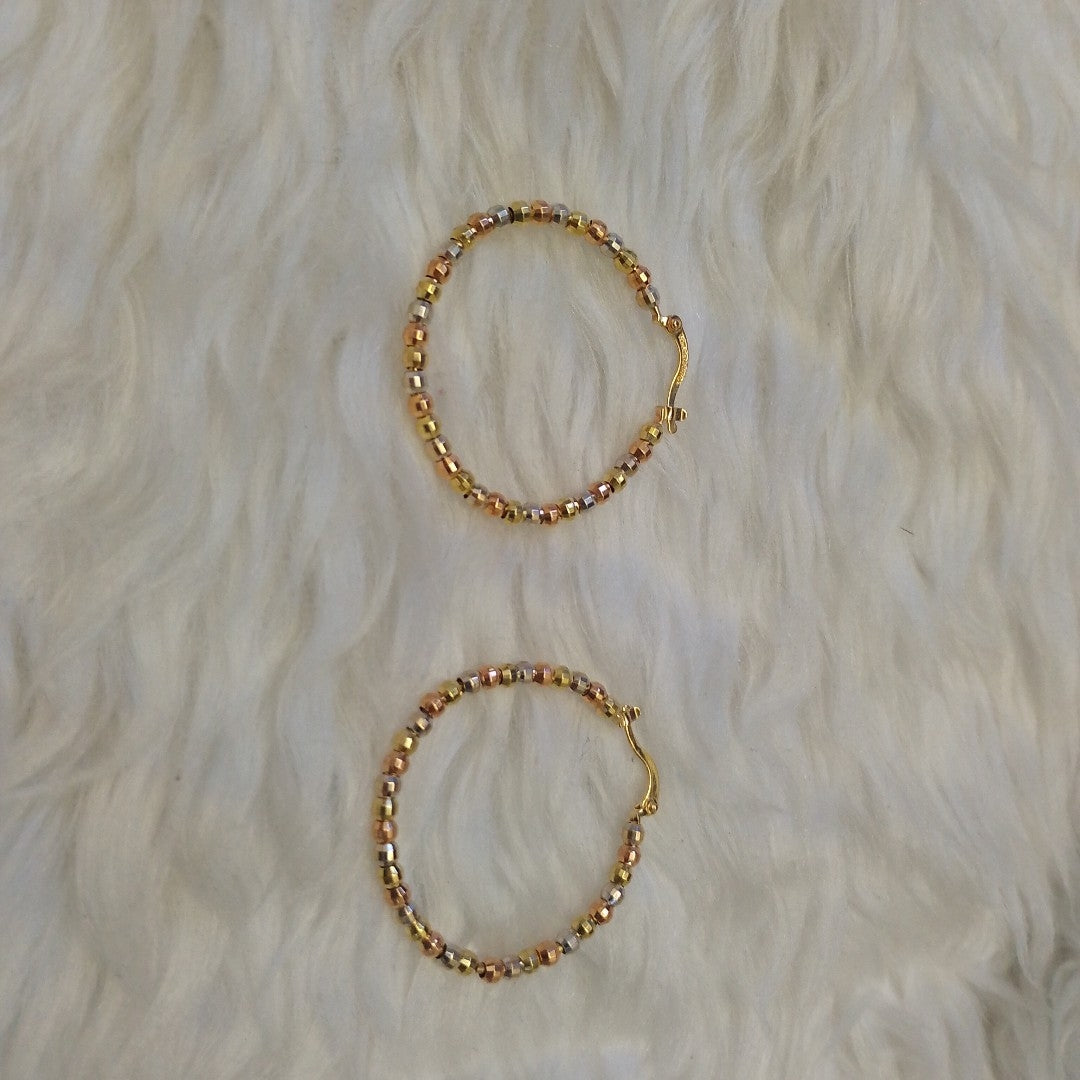 ARRACADAS PAR ORO, ORO COMBINADO 10 K 5.4 GRMS (SEMINUEVO)