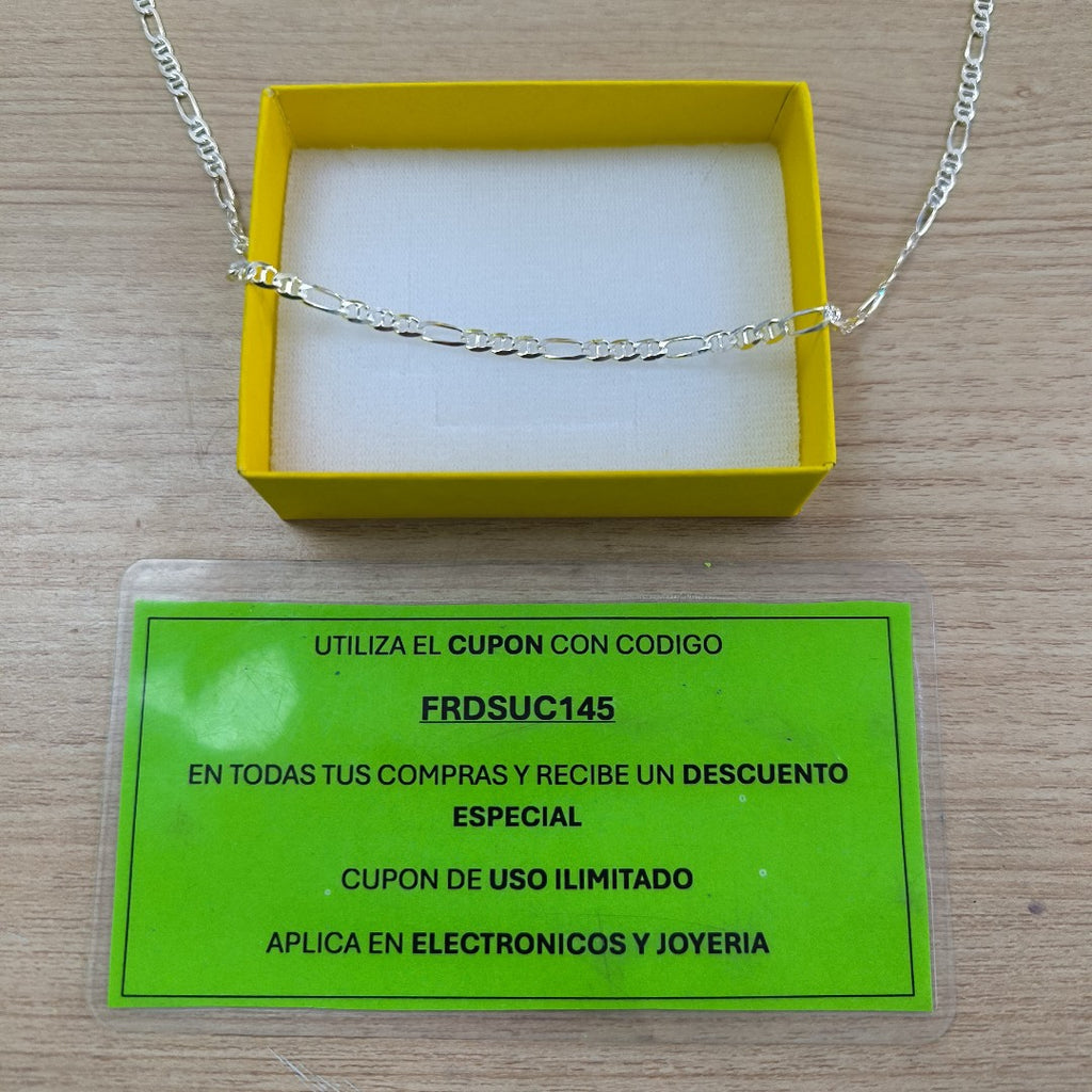 CADENA TEJIDO MARINERO PLATA .925 55 CM 7.9 GR (NUEVO)