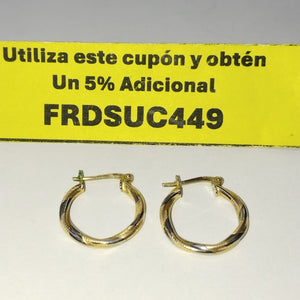 ARRACADAS PAR ORO 14 K 1.6 GRMS (SEMINUEVO)