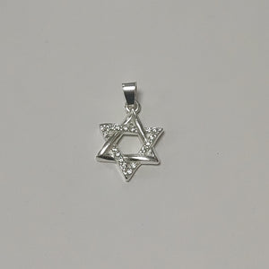 DIJE ESTRELLA DE DAVID C/CIRCONIAS PLATA .925 2.7 GR (NUEVO)