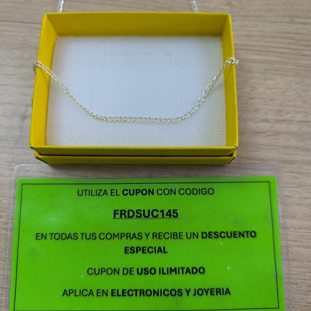 CADENA TEJIDO ESLABONES PLATA .925 50 CM 3.5 GR (NUEVO)