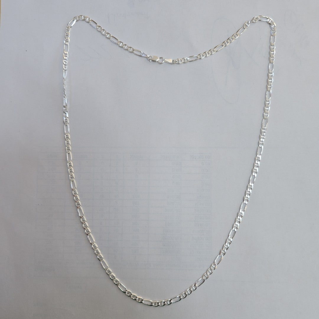 CADENA TEJIDO MARINERO PLATA .925 55 CM 7.6 GR (NUEVO)