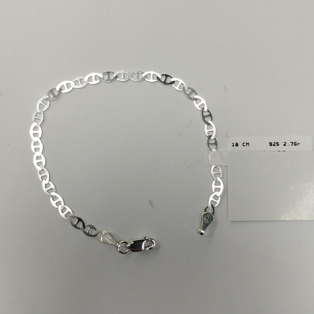 PULSERA TEJIDO GUCHI PLATA .925 18 CM 2.7 GR (NUEVO)