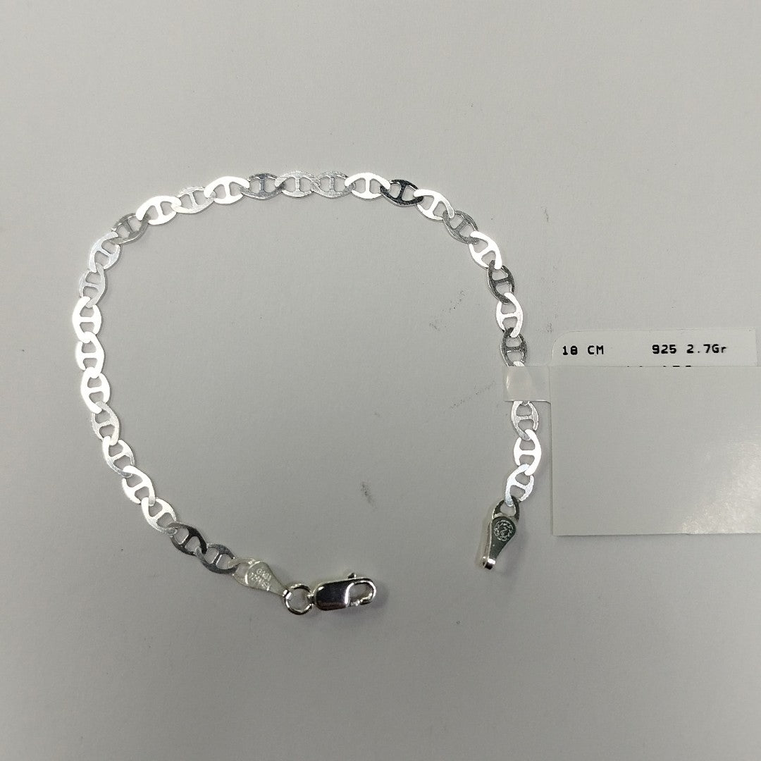 PULSERA TEJIDO GUCHI PLATA .925 18 CM 2.7 GR (NUEVO)