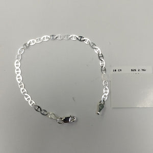 PULSERA TEJIDO GUCHI PLATA .925 18 CM 2.7 GR (NUEVO)