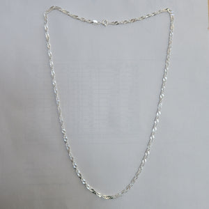 CADENA TEJIDO MEDIO TORZAL PLATA .925 55 CM 6.1 GR (NUEVO)