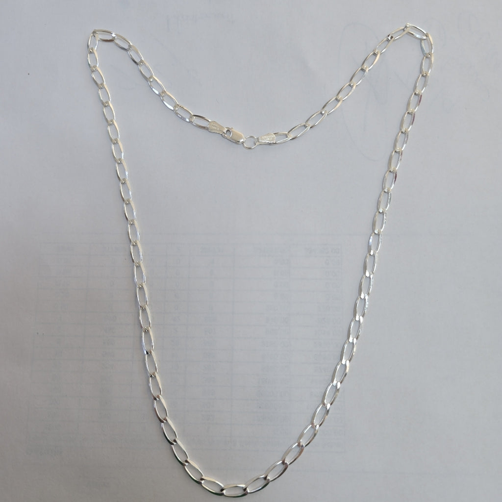 CADENA TEJIDO ESLABONES PLATA .925 55 CM 10.1 GR (NUEVO)