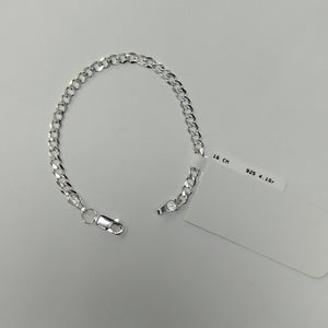 PULSERA TEJIDO BARBADA PLATA .925 16 CM 4.1 GR (NUEVO)