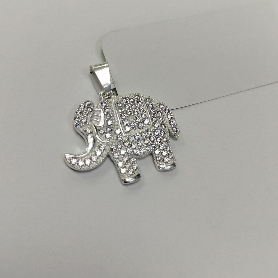 DIJE ELEFANTE C/CIRCONIAS PLATA .925 5.3 GR (NUEVO)