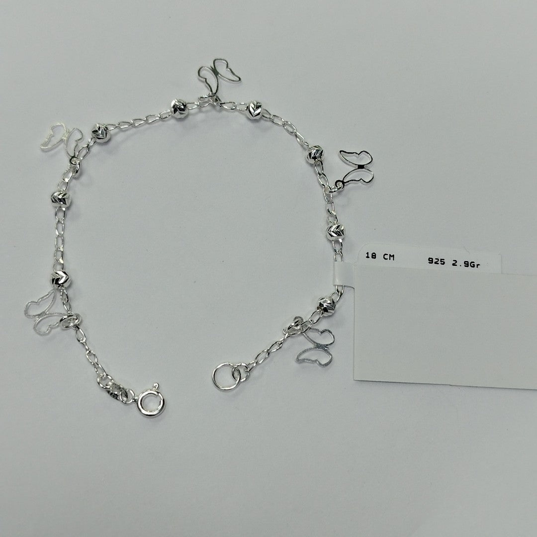 PULSERA TEJIDO ESPECIAL PLATA .925 18 CM 2.9 GR (NUEVO)