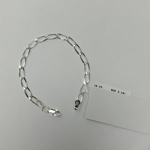 PULSERA TEJIDO ESLABONES PLATA .925 16 CM 3.1 GR (NUEVO)