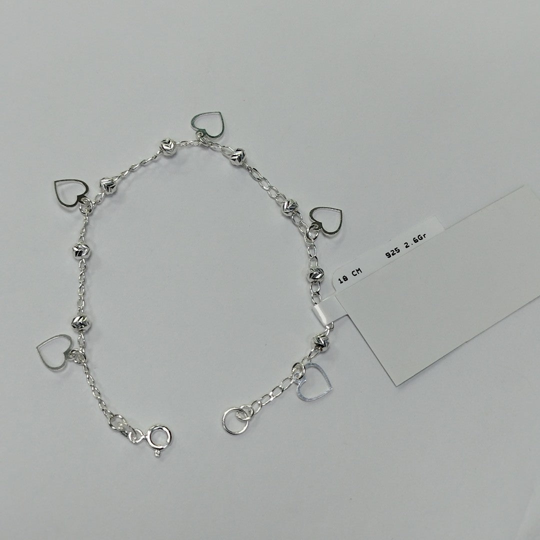 PULSERA TEJIDO ESPECIAL PLATA .925 18 CM 2.6 GR (NUEVO)