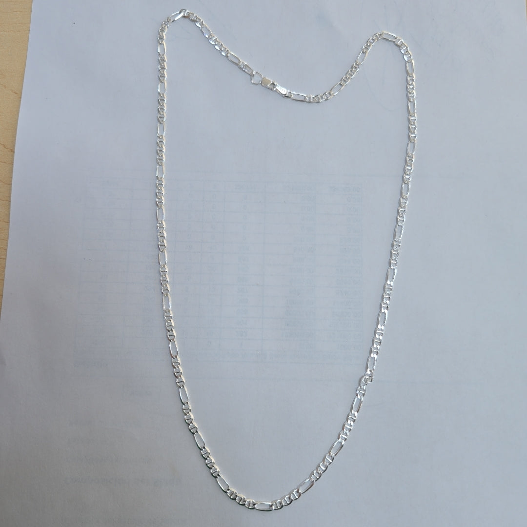 CADENA TEJIDO MARINERO PLATA .925 55 CM 8 GR (NUEVO)